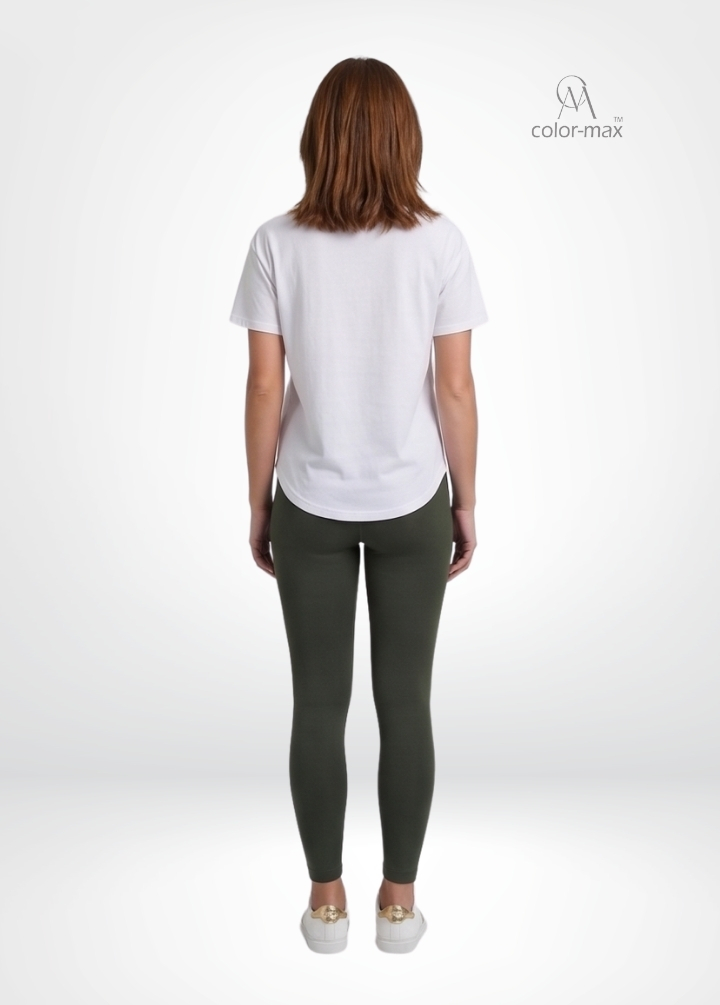 BLACK - Premium Cotton Lycra Ankle Leggings - Hover